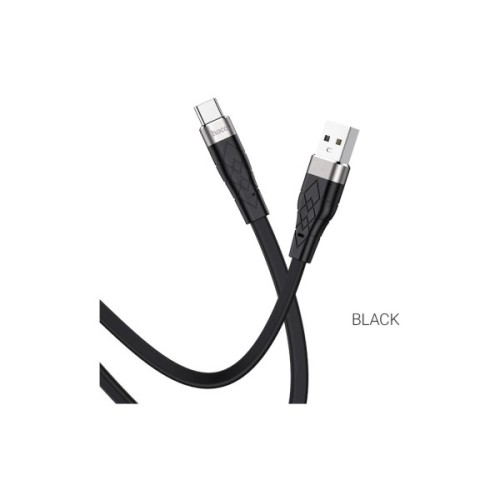 Дата кабель USB 2.0 AM to USB-C 1.0m 3A silicone X53 black HOCO (6931474738097)