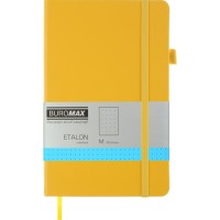 Книга записна Buromax Etalon 125x195 мм 96 аркушів в точку обкладинка зі штучної шкіри Жовта (BM.291360-08)