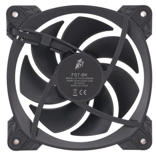 Кулер до корпусу 1stPlayer FS7 Black (FS7-BK-1IN1)