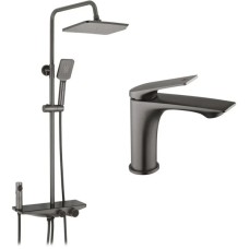 Душовий гарнітур Kroner Armada-GRP066 + змішувач Graz-GRP010 (CVS30165)