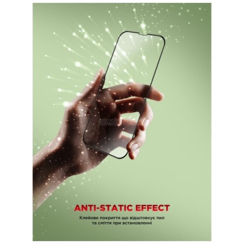 Скло захисне Armorstandart Icon Apple iPhone 16e / 14 / 13 / 13 Pro Black (ARM79553)