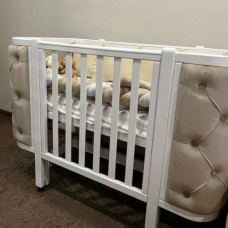 Ліжечко Angelo Luna гудзики колір білий+мокко 120х60 (12013)