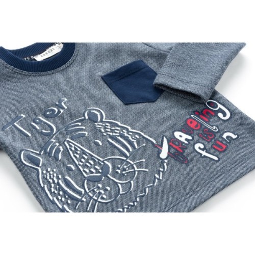 Набір дитячого одягу Breeze з тигром (10614-80B-blue)