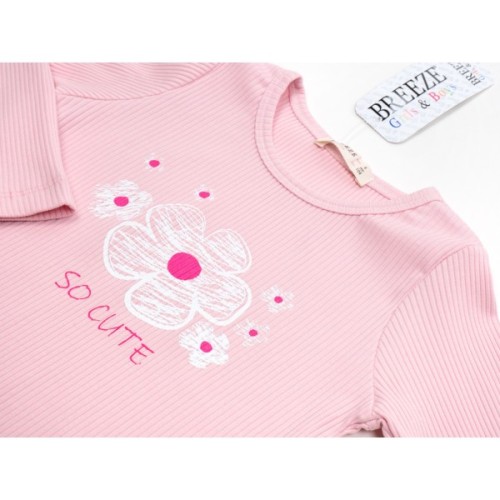 Кофта дитяча Breeze з квіточкою (19187-110G-pink)