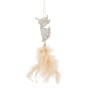 Ялинкова іграшка Chomik Янгол, бант, сніжинка з пір'ям, комплект 3 шт, 22 см, шампань (5900779855892)