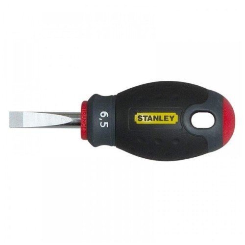 Викрутка Stanley FatMax Stubby, SL6,5 х 30мм, укорочена з паралельним джалом під прямий шліц. (0-65-404)