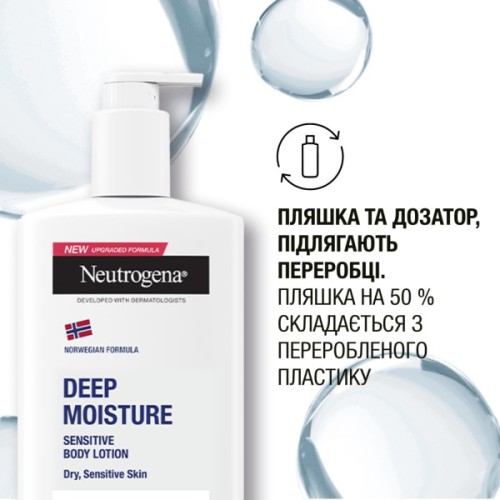 Лосьйон для тіла Neutrogena Глибоке зволоження для чутливої шкіри 400 мл (3574660527452)