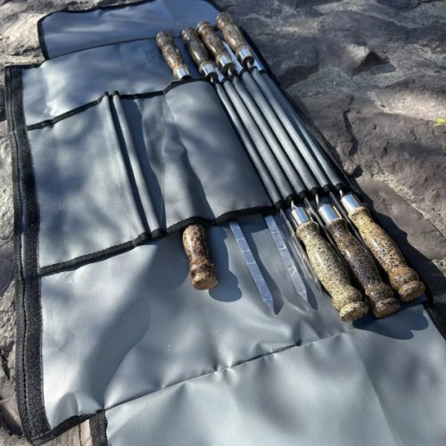 Шампур Metalzavod Набір Арго 6/1/1 мармурова ручка в сірому чохлі (N6-1-1-SHMP-ARGO-07-MR)