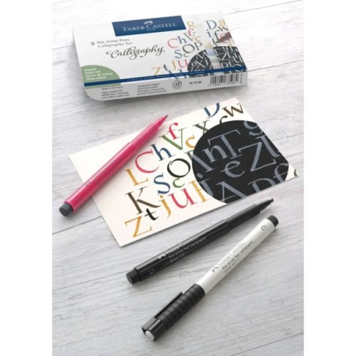 Лайнер Faber-Castell набір капілярних ручок для каліграфії PITT Calligraphy із 6 кольорів (28952)