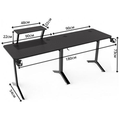 Комп'ютерний стіл GT Racer T-1247 (146x146x60x73) Black
