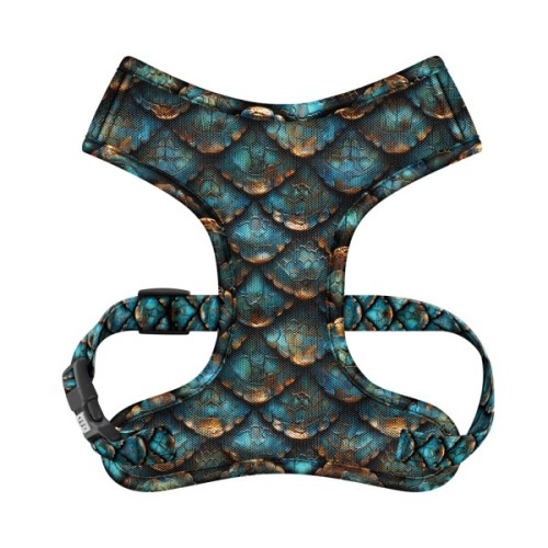 Шлея для собак WAUDOG Mesh дихаюча з QR адресником "Луска" S (233-0179)