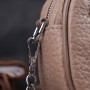 Сумка Vintage Жіноча шкіряна декорована металевими кнопками Бежева (22335)