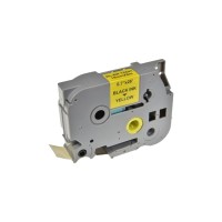 Стрічка для принтера етикеток UKRMARK RL-B-T641P-BK/YE, аналог TZE641. 18 мм х 8 м (900255)