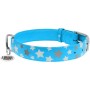 Нашийник для тварин WAUDOG Glamour з QR паспортом "Зірочка" M Ш 25 мм Д 38-49 см блакитний (35872)