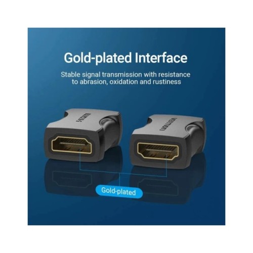 Перехідник HDMI F to HDMI F black Vention (AIRB0)