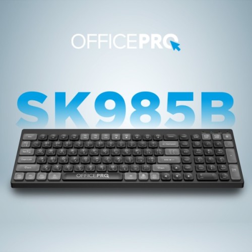 Клавіатура OfficePro SK985B Wireless/Bluetooth Black (SK985B)