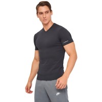 Футболка Kappa T-shirt Mezza Manica Scollo V K1311 Antracite антрацит L (8052394814109)