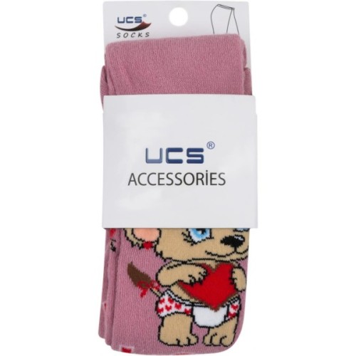 Колготки дитячі UCS Socks з левеням (M0C0301-0922-3G-pink)