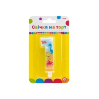 Свічка Maxi двостороння "1" із зображенням динозаврів висотою 7,62 см (MX622099-1)