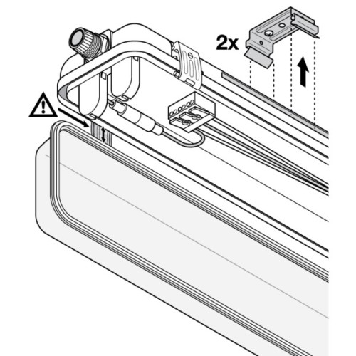 Світильник LEDVANCE DP HOUSING 600 P 2XLAMP IP65 (4099854118074)