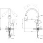Змішувач Kroner Kuche-C132BLK (CV033126)