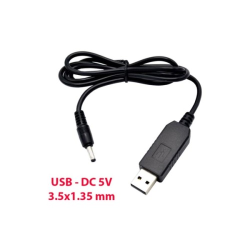 Кабель живлення USB to DC 3.5x1.35mm 5V 1.0m 1.0A Dynamode (DM-USB-DC-3.5x1.35mm)