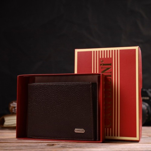 Гаманець Canpellini З натуральної шкіри Коричневий (21863)