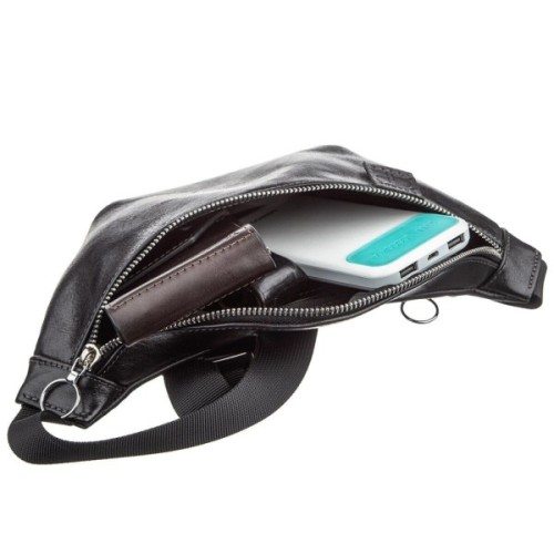 Сумка Grande Pelle Поясна Чорна (11140)