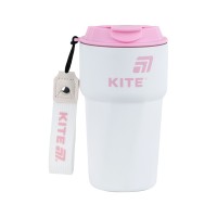 Термокружка Kite 450 мл біло-рожева (K25-1220-3)