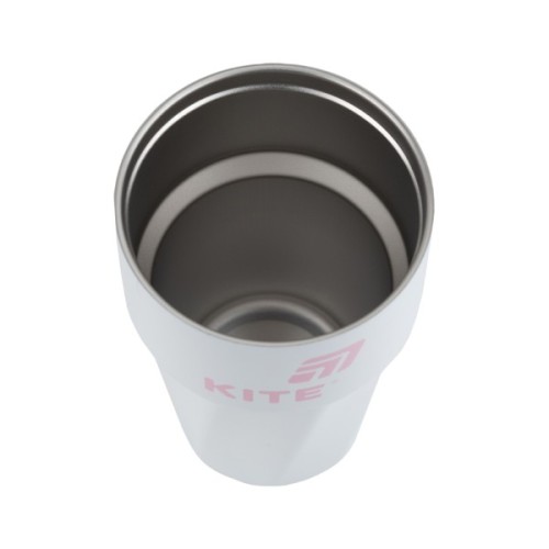 Термокружка Kite 450 мл біло-рожева (K25-1220-3)