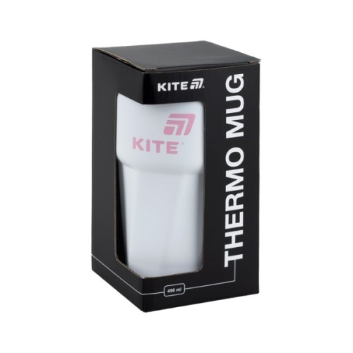 Термокружка Kite 450 мл біло-рожева (K25-1220-3)