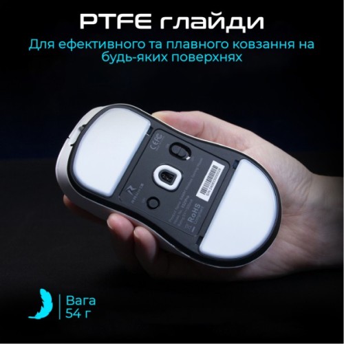 Мишка RAWM ES21 Wireless/Bluetooth White (ES21.white)