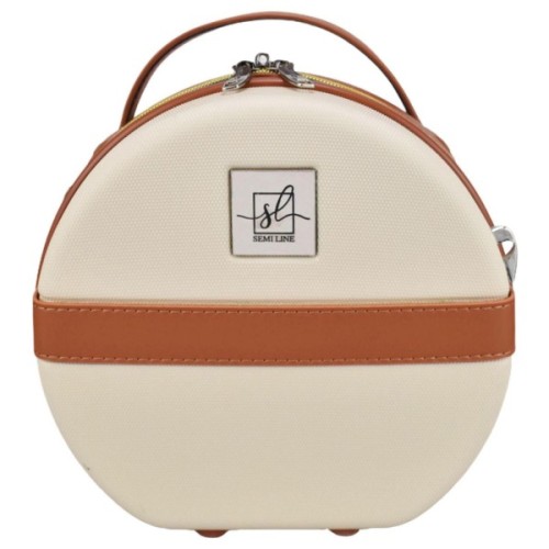 Косметичка Semi Line Бьюті-кейс 5L Ecru/Brown (DAS302665)