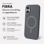 Чохол до мобільного телефона BeCover FIBRA Silicone OmniMag Apple iPhone 16 Gray (716227)