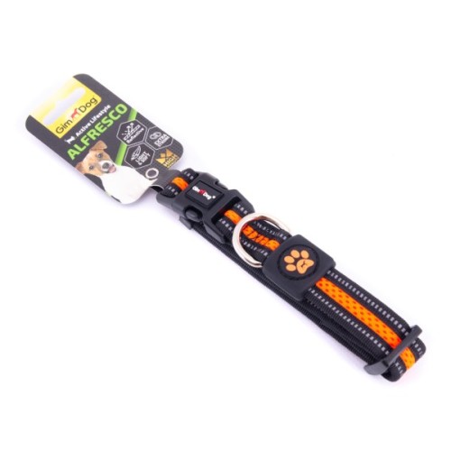 Нашийник для тварин GimDog Alfresco неопрен 28-40 см/20 мм жовтогарячий (8009632059457)