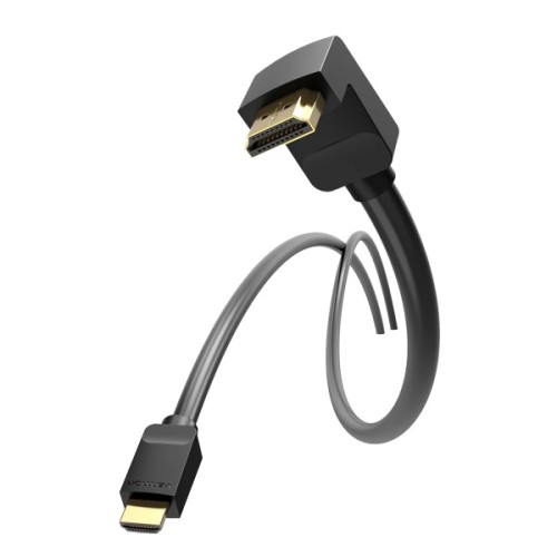 Кабель мультимедійний HDMI M to HDMI M 3.0m 4K60Hz 90° corner black Vention (AAQBI)