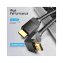 Кабель мультимедійний HDMI M to HDMI M 3.0m 4K60Hz 90° corner black Vention (AAQBI)