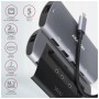 Концентратор AXAGON USB-C to 2xUSB-A + HDMI + RJ45 + SATA M.2 + PD 100W 0.18m grey (HMC-6M2)
