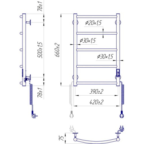 Сушарка для рушників MARIO Класік НР-I (2.3.0113.10.WG)