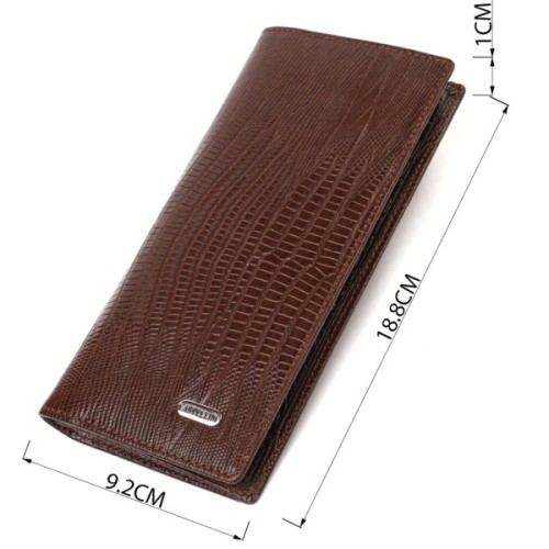 Гаманець Canpellini Без застібки з натуральної шкіри Коричневий (21903)