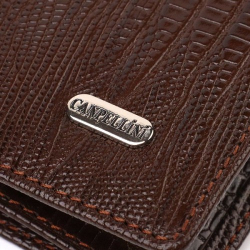 Гаманець Canpellini Без застібки з натуральної шкіри Коричневий (21903)