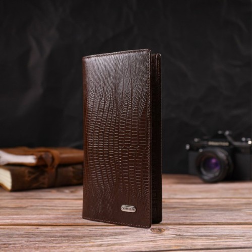 Гаманець Canpellini Без застібки з натуральної шкіри Коричневий (21903)