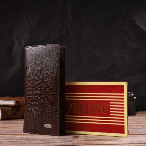 Гаманець Canpellini Без застібки з натуральної шкіри Коричневий (21903)