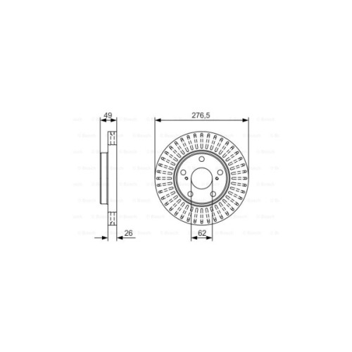 Гальмівний диск Bosch 0 986 479 A62