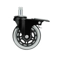 Ролик для крісла Аклас FI 11 безшумний зі стопором D-75, Прозорий (00166280)