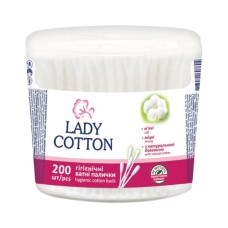 Ватні палички Lady Cotton в банці 200 шт. (4823071607604)