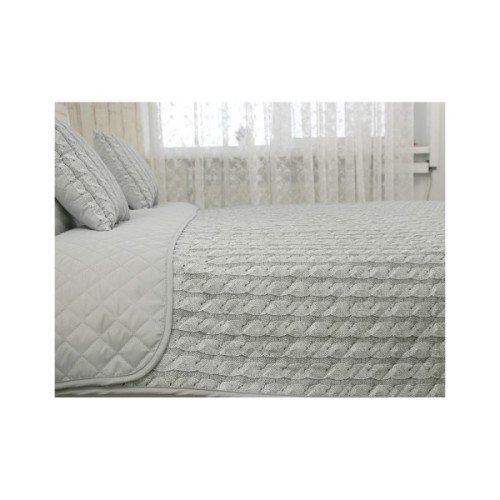 Покривало Руно декоративне Grey Braid 212х240 см (Р329.52_Grey Braid)
