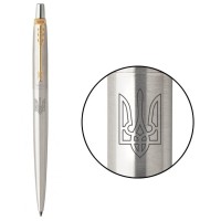 Ручка кулькова Parker JOTTER 17 UKRAINE SS GT BP Тризуб прозорий (16032_T010b)