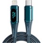 Дата кабель USB-C to Lightning 1.0m 20W Digital Display blue Essager (EXCTL-YD03)