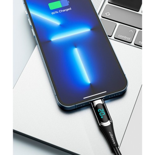 Дата кабель USB-C to Lightning 1.0m 20W Digital Display blue Essager (EXCTL-YD03)